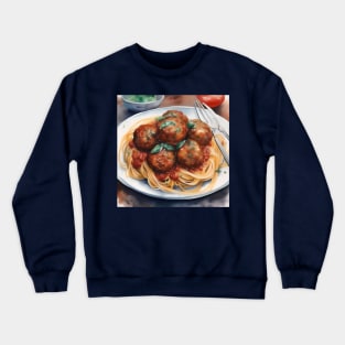 National Spaghetti Day - January 4 - Watercolor Crewneck Sweatshirt